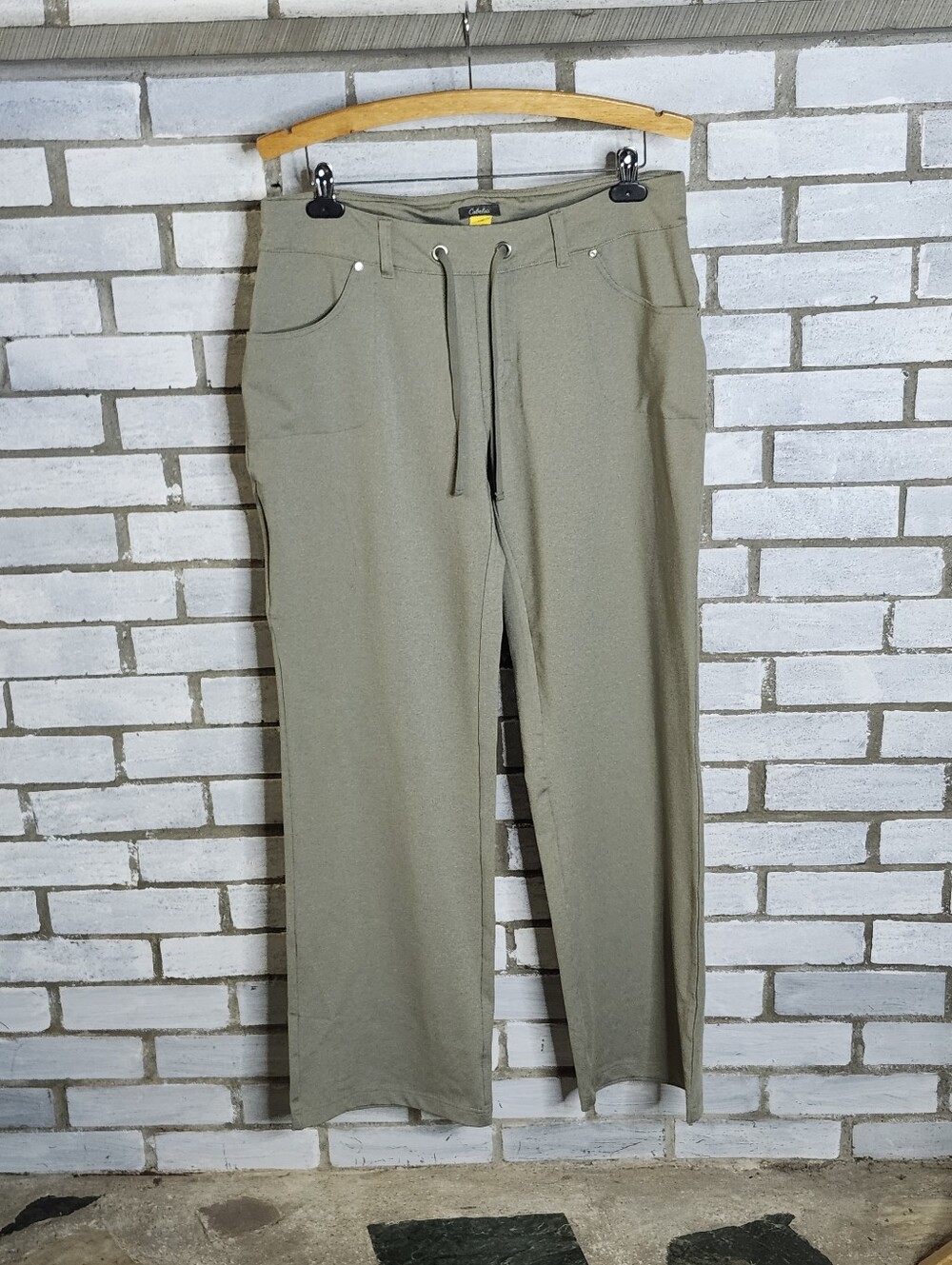 • Cabela's Women’s Pull On Drawstring Waist Nylon Blend Pants Size Large Gray